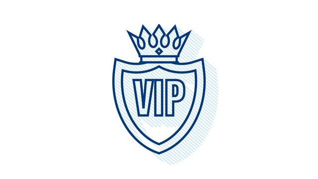 Exclusivity, the label VIP, Very important person. Motion graphics.