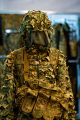 Camouflage green military sniper clothing