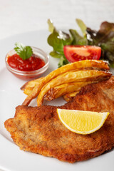 wiener schnitzel on a plate