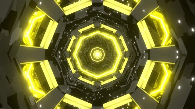 トンネル ナイトクラブ VJ ネオン メタリック 黄 [ループ対応] [別Verあり]