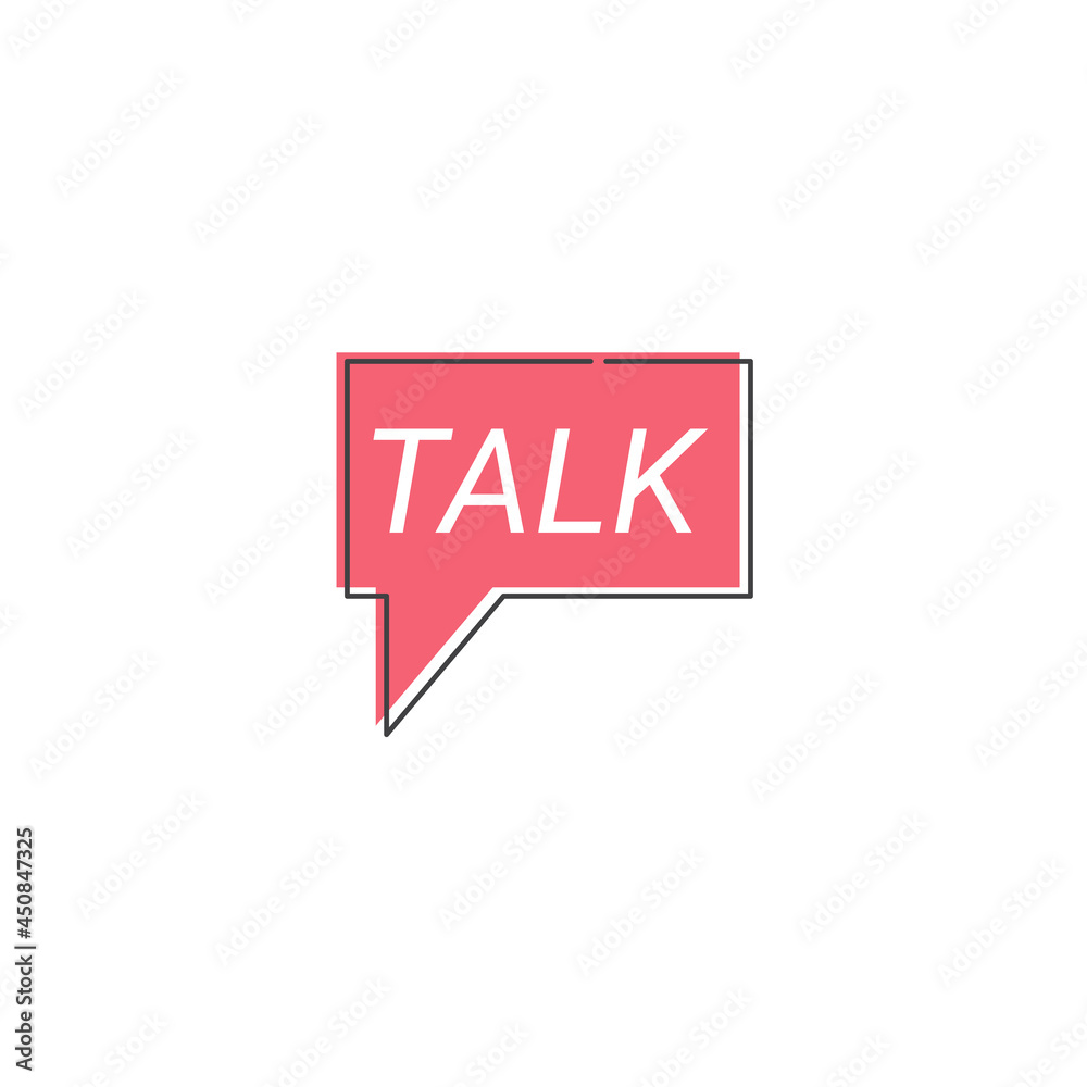 Poster talk logotype design vector, talk logotype design template