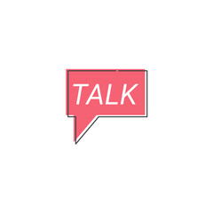 talk logotype design vector, talk logotype design template