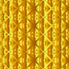 Geometric vector pattern with yellow and white gradient. gold ornament for wallpapers and backgrounds.