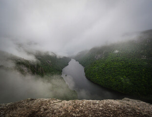 Indian Head Adirondack Mountain Foggy River View