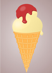 ice cream in a cone