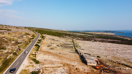 Pag Island Croatia - naked rocks, sea and sheeps