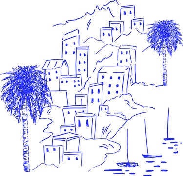 sketch of the city