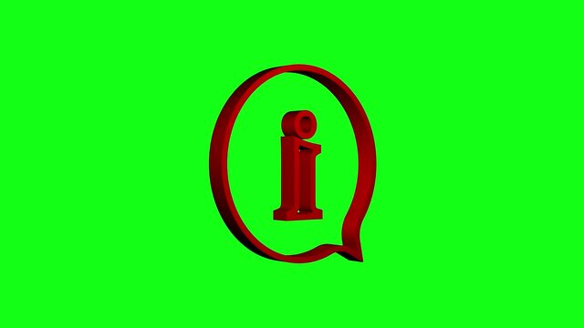 Information sign icon. Info speech bubble. Motion graphics.