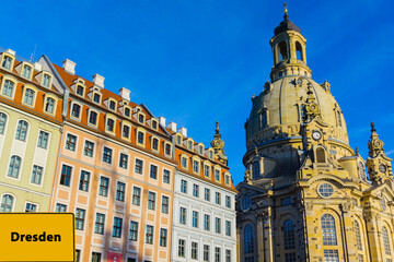 Ortsschild Dresden Frauenkirche