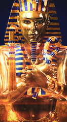Pharaoh female - The Spirit of the Pharaohs - Pyramids - Egypt - obrazy, fototapety, plakaty