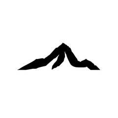 Fototapeta na wymiar silhouette logo concept mountain good for business, travel business, mountain tourism, tour and travel and tourism design template
