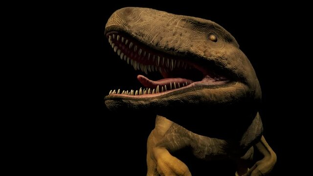 The image of a predatory dinosaur 3D illustration
