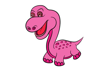 cartoon dinosaur pink