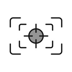 Focus Filled Grey Vector Icon Design