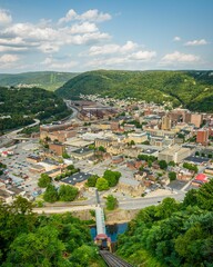 View from the top of the Johnstown Inclined Plane, in Johnstown, Pennsylvania