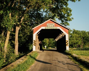 Fototapeta na wymiar Mt. Pleasant Covered Bridge, in Perry County, Pennsylvania