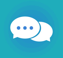 Chat icon. Speech bubble icon, vector illustration