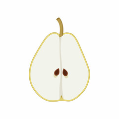 Sliced pear vector art and graphics