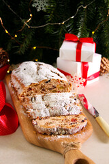 Christmas traditional fruit and nut cake