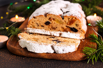 Christmas traditional fruit and nut cake