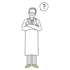 理解できない医者のイラスト