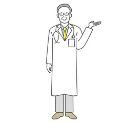 提案する医者のイラスト