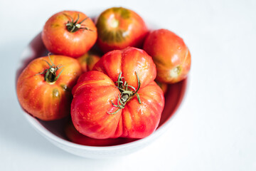 Fresh tomato with basil 