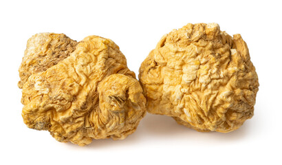 Dried yellow Maca isolated on whtie background