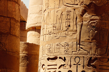 View of Karnak Temple in Luxor, Egypt.
