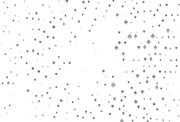 Obraz premium Light Silver, Gray vector cover with symbols of gamble.