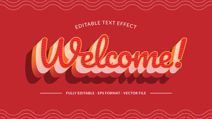 Welcome Text Effect with Vintage Flair