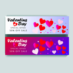 Valentine's day concept background. Vector illustration.  Cute love sale banner or greeting card