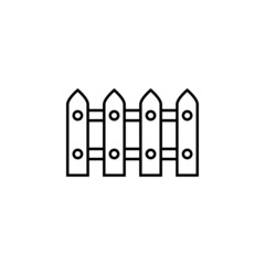 flat fence icon, flat vector, fence illustration