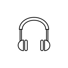 Fototapeta premium headphone icon, music vector, audio illustration