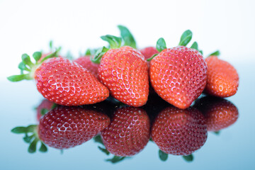 berries. organic fruit, still life of ready-to-eat fruit, strawberries.
