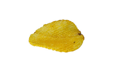 Potatoes are cut into thin strips and deep fried. Clipping path.