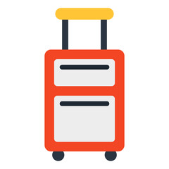 An editable design icon of trolley bag