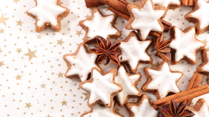 Fototapeta na wymiar gingerbread cookies for traditional christmas