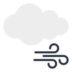 An icon design of windy cloud