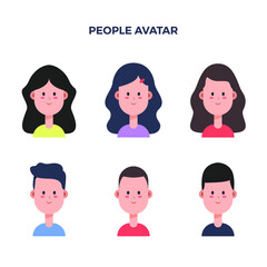 set of people avatar illustration