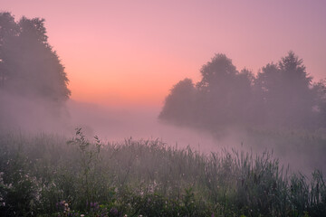 sunrise over the lake