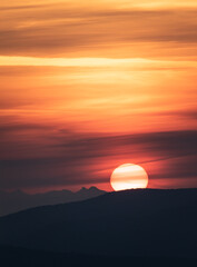 sunset in the mountains