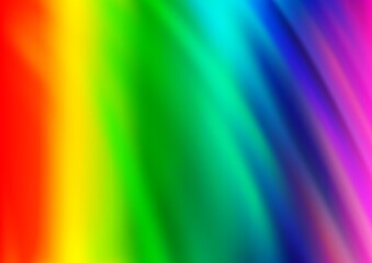 Light Multicolor, Rainbow vector background with curved circles.