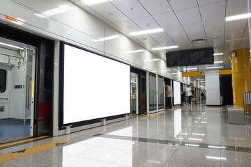 Subway Scenery and Advertising Mockup