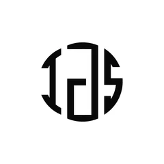 Foto auf Alu-Dibond IJS letter logo design. IJS modern letter logo with black background. IJS creative  letter logo. simple and modern letter IJS logo template, IJS circle letter logo design with circle shape. IJS   © SabrinShaka