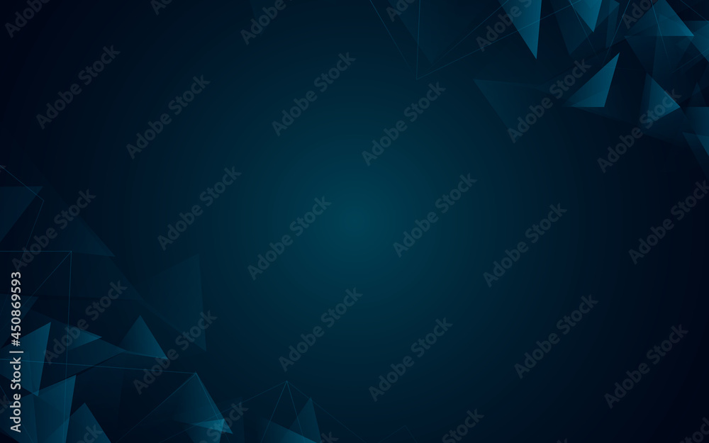 Aufkleber Abstract polygonal geometric with connection futuristic technology digital hi-tech concept background. Vector illustration