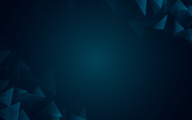 Obraz premium Abstract polygonal geometric with connection futuristic technology digital hi-tech concept background. Vector illustration