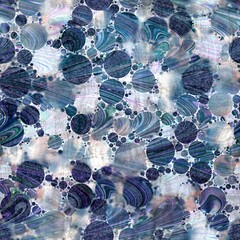 Seamless highly textured intricate and ornate pattern in navy blue. High quality illustration. Sophisticated luxury ornate design for surface design and print. Detailed graphic motif. Grungy textile.