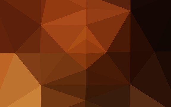 Dark Orange vector abstract polygonal layout.