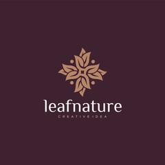 Organic leaf logo with rotating concept logo design, luxury leaf rotating cycle vector graphics, nature logo for beauty and spa